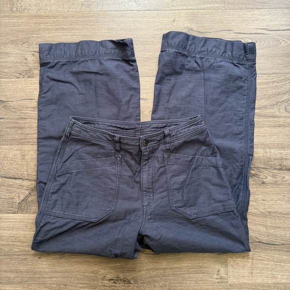 Patagonia Organic Cotton Navy Blue Hiking Wide Leg Casual Pants size 8 Women - Picture 16 of 16